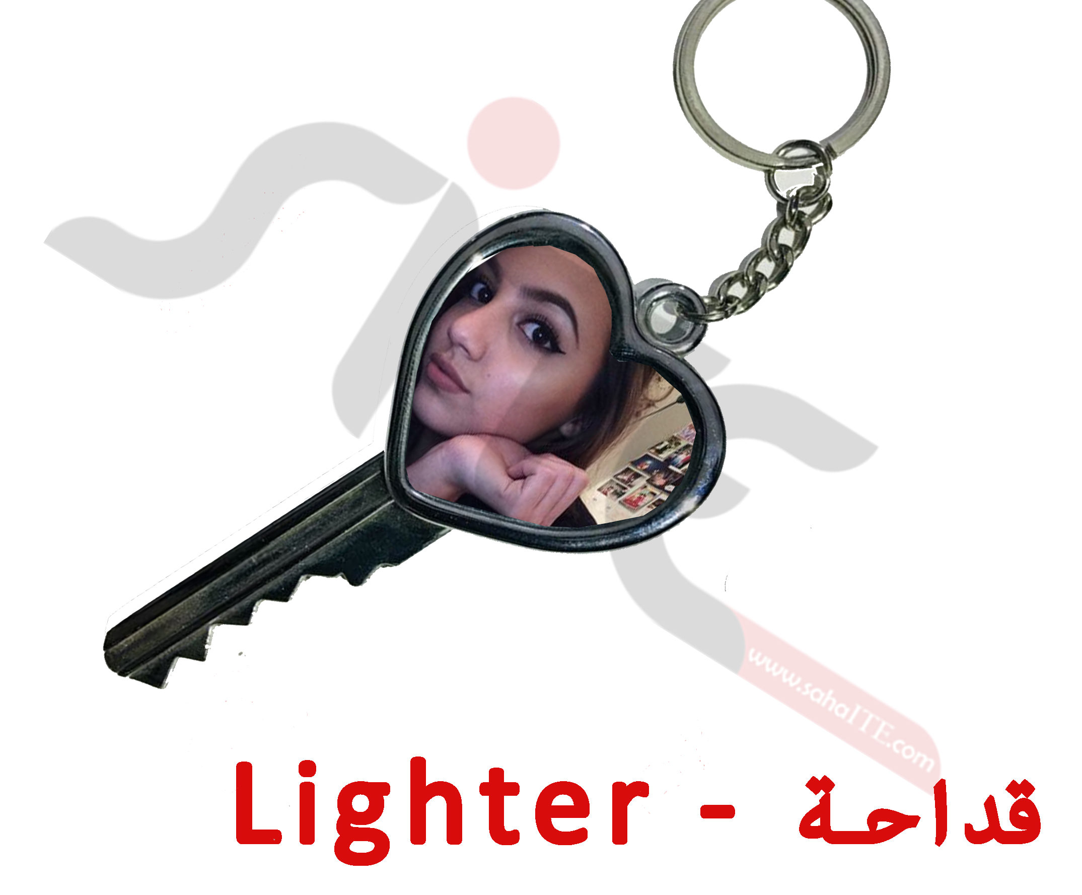 قداحة و تعليقة مفتاح شكل قلب